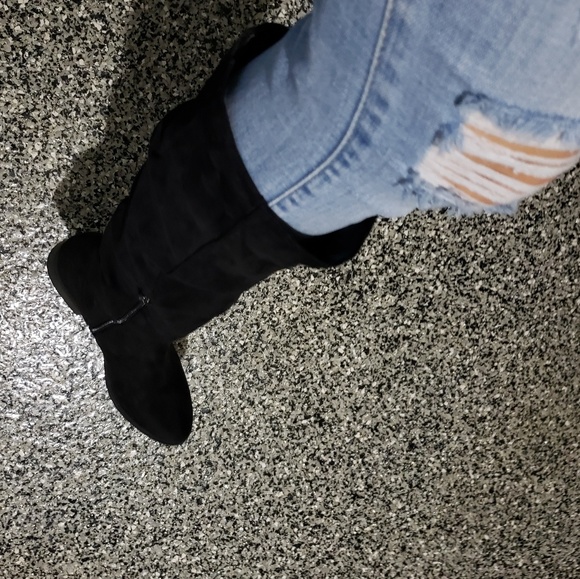 Faux Suede Long Boots - Picture 4 of 4